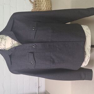 TALBOTS WOOL DARK GREY JACKET SZ 4